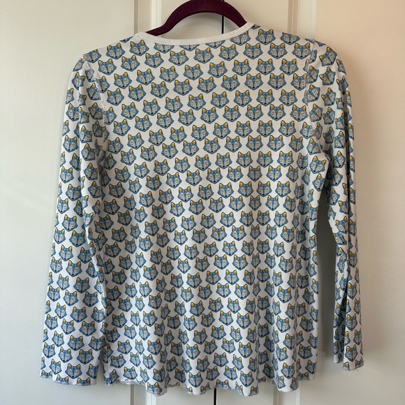 Roller Rabbit Women’s Fox Print Long Sleeve Pajama Top (Size S) - Picture 2 of 8